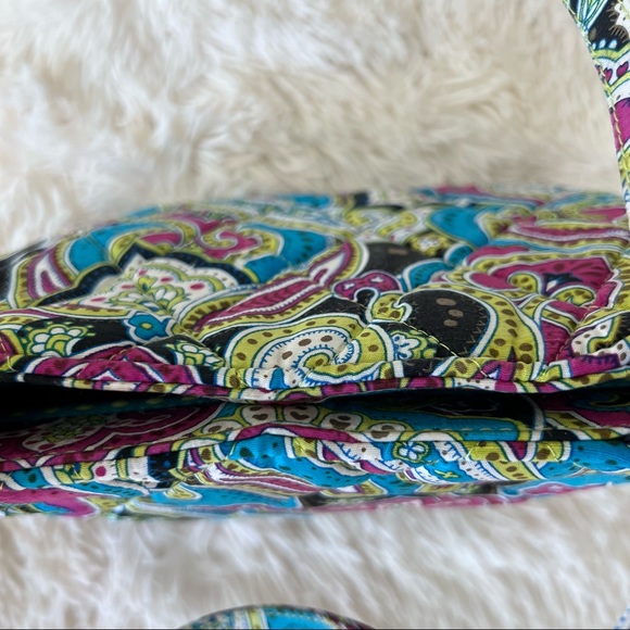 Vera Bradley Bella Paisley double strap small tote shoulder bag silk pin… - Picture 6 of 11